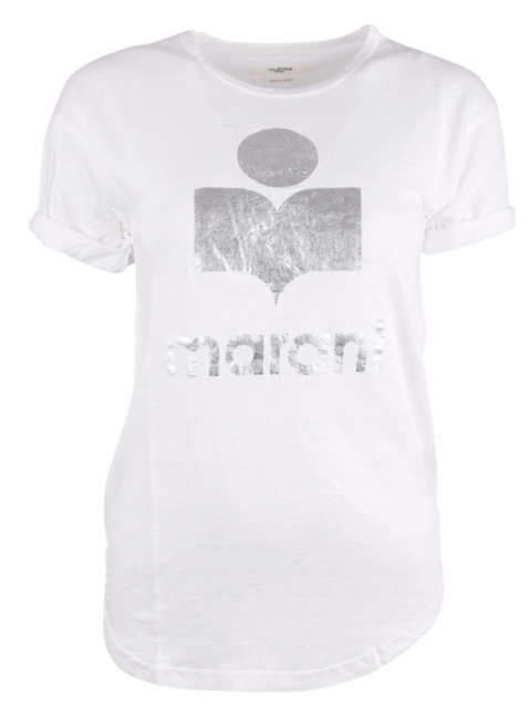 dek Gebruikelijk Specificiteit Shirt Koldi wit logo metallic zilver | DELSCHER. Fashion
